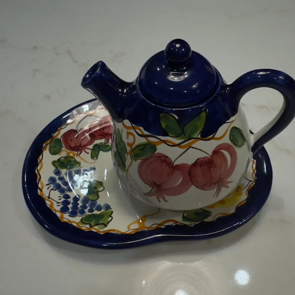 Duca Vietri Teapot & Tray Set - Picture 2 of 4